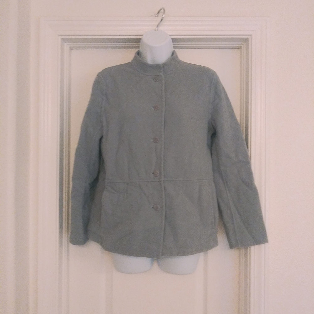 Eileen Fisher Cashmere/Wool/Pollmide Blue Jacket